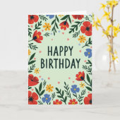 Carte d'anniversaire Artistic Bloom (Fleur jaune)