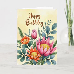 Carte d'anniversaire Artistic Blossom