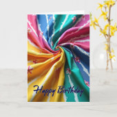 Carte d'anniversaire Artistic Flow (Fleur jaune)