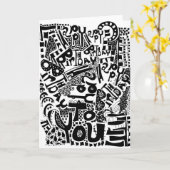 Carte d'anniversaire artistique (Fleur jaune)