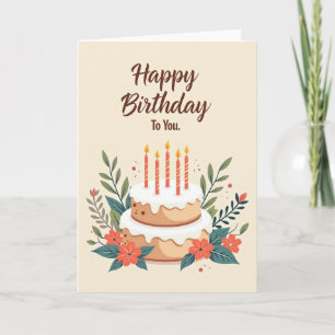 Carte d'anniversaire artistique à la bougie