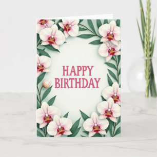 Carte d'anniversaire artistique élégante