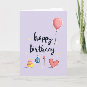 Carte d'anniversaire artistique pour un doux dix-h