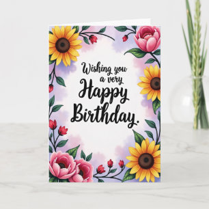 Carte d'anniversaire Artistry Bloom