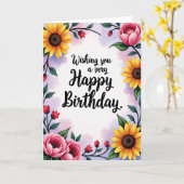 Carte d'anniversaire Artistry Bloom (Fleur jaune)
