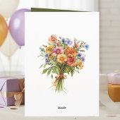 Carte d'anniversaire Asters Fleur de naissance de
