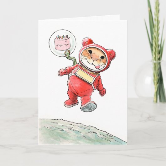 Carte d'anniversaire AstroMouse (Devant)