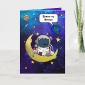 Carte d'anniversaire Astronaut & Moon (Devant)