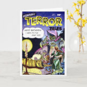 Carte d'anniversaire "Attention aux récits de terr (Fleur jaune)