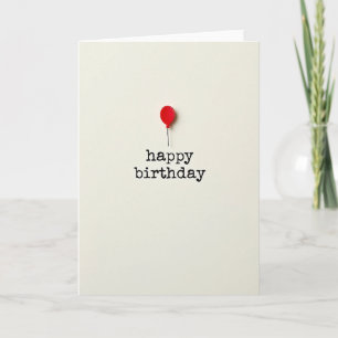 Carte d'anniversaire au ballon rouge