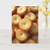 Carte d'anniversaire au biscuit doré (Fleur jaune)