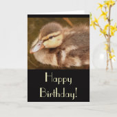 Carte d'anniversaire au canard (Fleur jaune)