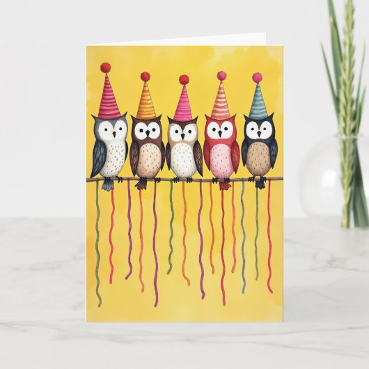 Carte d'anniversaire au chapeau à pompon (Devant)