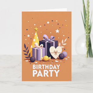 Carte d'anniversaire au chapeau jaune