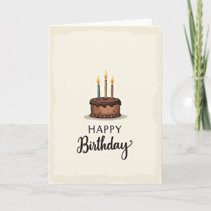 Carte d'anniversaire au chocolat