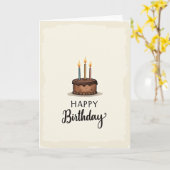 Carte d'anniversaire au chocolat (Fleur jaune)