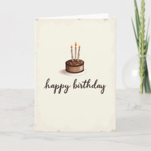 Carte d'anniversaire au chocolat doux