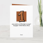 Carte d'anniversaire au chocolat Silly Number 1 (Dos)