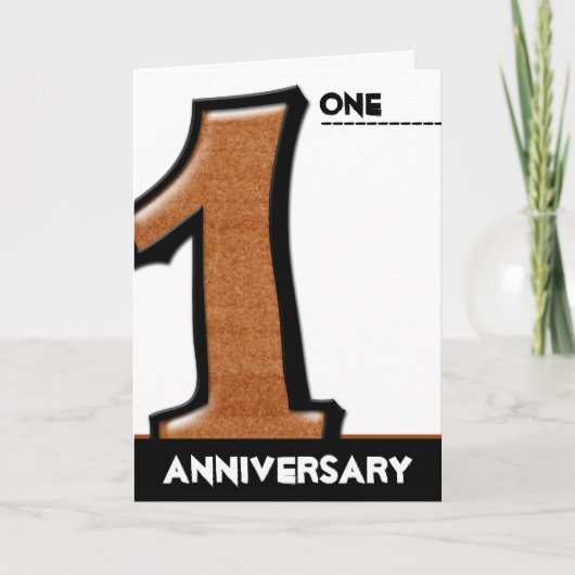 Carte d'anniversaire au chocolat Silly Number 1 (Devant)