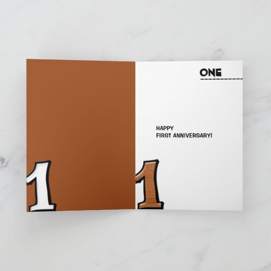 Carte d'anniversaire au chocolat Silly Numéro 1 (Intérieur)