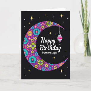 Carte d'anniversaire au clair de lune