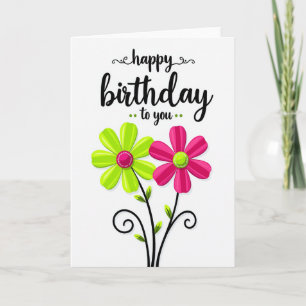 Carte d'anniversaire au design élégant