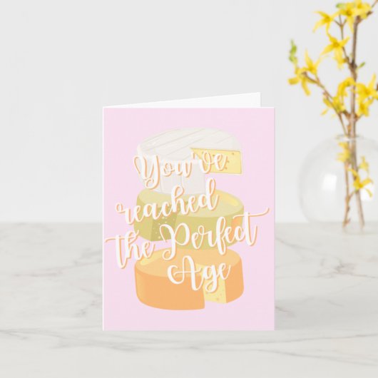 Carte d'anniversaire au fromage (Fleur jaune)