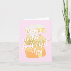 Carte d'anniversaire au fromage