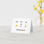 Carte d'anniversaire au fromage et au vin pour ami (Fleur jaune)