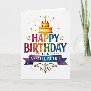 Carte d'anniversaire au gâteau aux fruits rouges