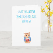 Carte d'anniversaire au hamster mou (Fleur jaune)