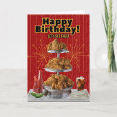 Carte d'anniversaire au poulet frit (Devant)