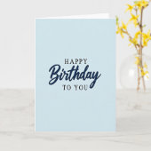 Carte d'anniversaire au texte fluide (Fleur jaune)