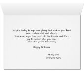 Carte d'anniversaire audacieuse et brillante Great (Intérieur Horizontal (Bas))