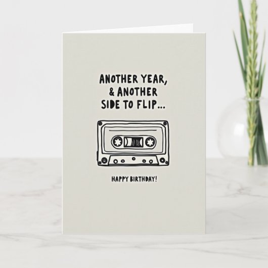 Carte d'anniversaire audio vintage (Devant)