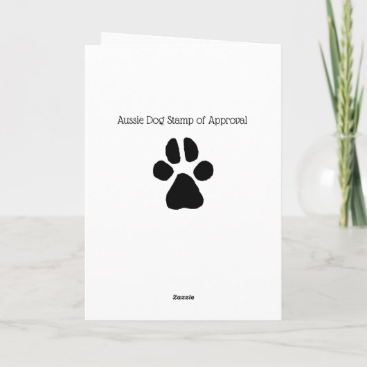 Carte d'anniversaire Aussie Chien A1 (Dos)