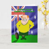Carte d'anniversaire australienne et fière de (Fleur jaune)