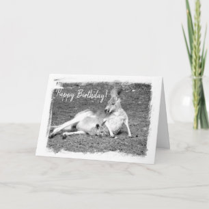 Carte d'anniversaire australienne Kangaroo