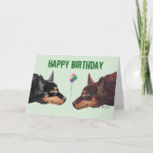 Carte d'anniversaire australienne Kelpie heureuse (Devant)