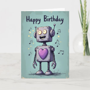 Carte d'anniversaire automate musical