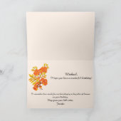Carte d'anniversaire automne pour lui Personnalise (Intérieur)