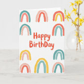 Carte d'anniversaire aux arcs doux (Fleur jaune)