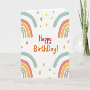 Carte d'anniversaire aux arcs joyeux