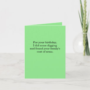 Carte d'anniversaire aux armoiries