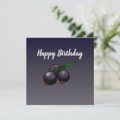 Carte d'anniversaire aux cassis (Debout devant)