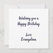 Carte d'anniversaire aux cassis (Dos)