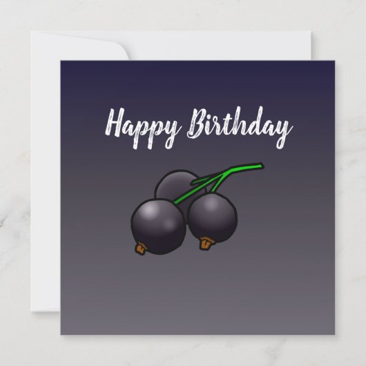 Carte d'anniversaire aux cassis (Devant)