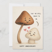 Carte d'anniversaire aux champignons mignons (Devant)