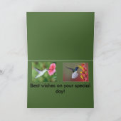 Carte d'anniversaire aux colibris (Intérieur)