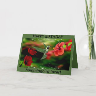 Carte d'anniversaire aux colibris